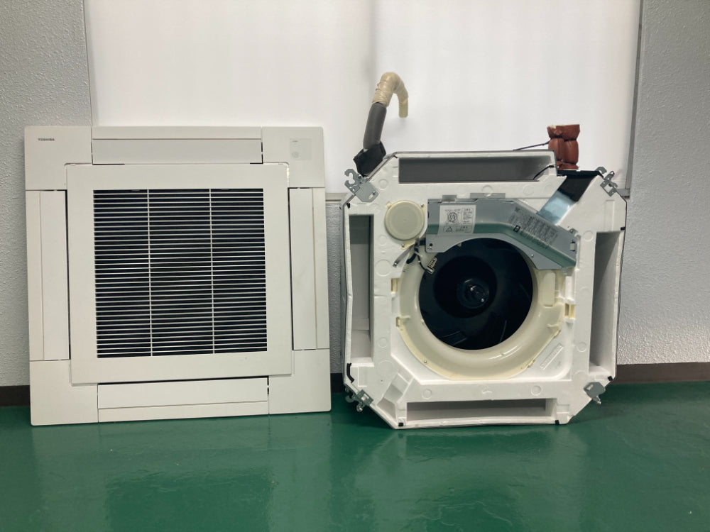 2017年製 日本キヤリア(東芝) 天井カセット4方向 業務用エアコン 2馬力 三相200V AUSA05077X【管理RS-30】