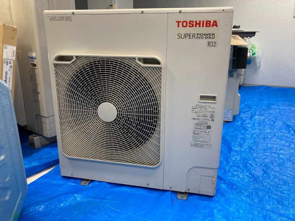 2019年製 日本キヤリア(東芝) 天井カセット型 業務用エアコン 4馬力 スーパーパワーエコmini 三相200V AUEA11237M【管理RS-48】