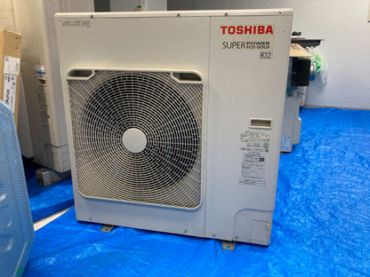 2019年製 日本キヤリア(東芝) 天井カセット型 業務用エアコン 4馬力 スーパーパワーエコmini 三相200V AUEA11237M【管理RS-48】